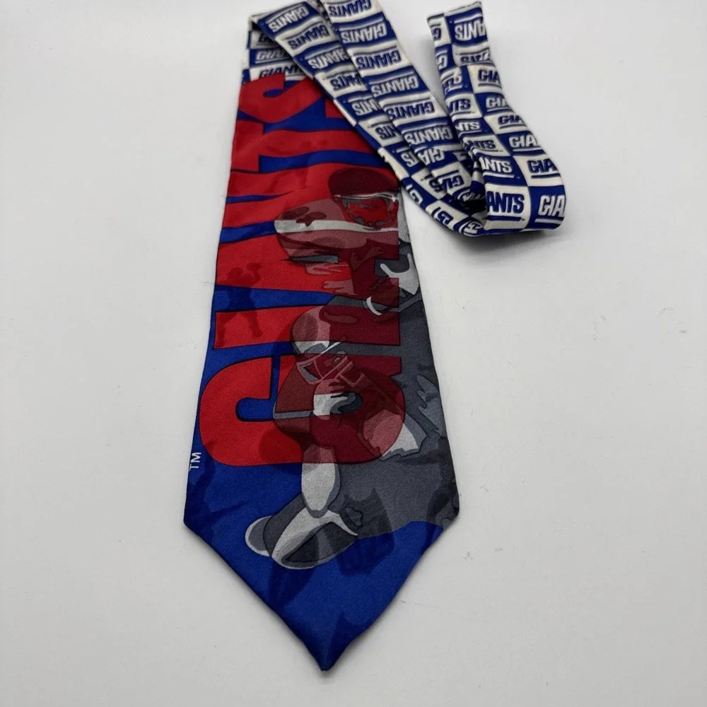 New‎ York Giants Team NFL Silk Necktie Ralph Marlin 1993 Retro G-Men Tie Vintage